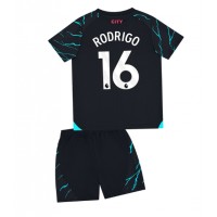 Fotballdrakt Barn Manchester City Rodri Hernandez #16 Tredjedraktsett 2023-24 Kortermet (+ Korte bukser)